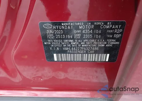 2023 Hyundai Sonata Sel Plus z USA, uszkodzony, nr VIN KMHL44J27PA327486